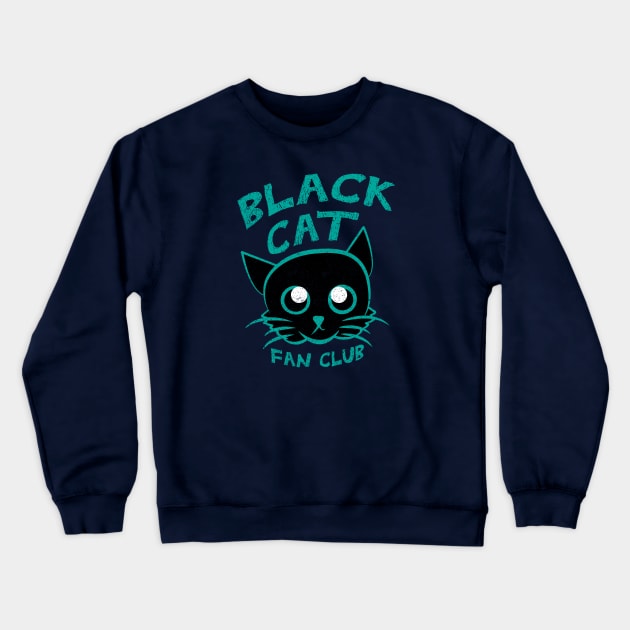 Black Cat Fan Club Crewneck Sweatshirt by Commykaze